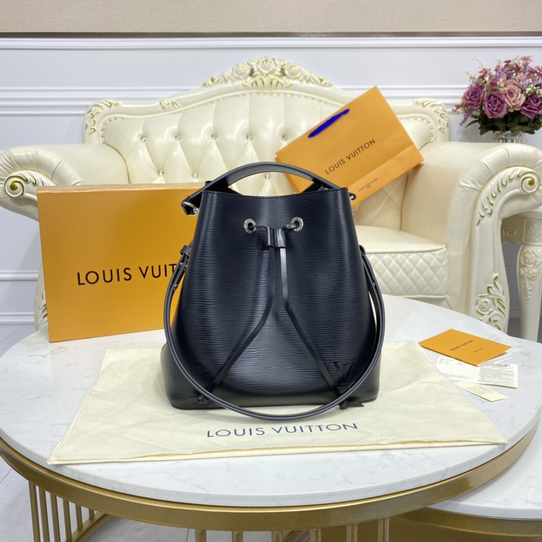 Louis Vuitton NEONOE MM Bucket Bag Epi Leather M54366 Black